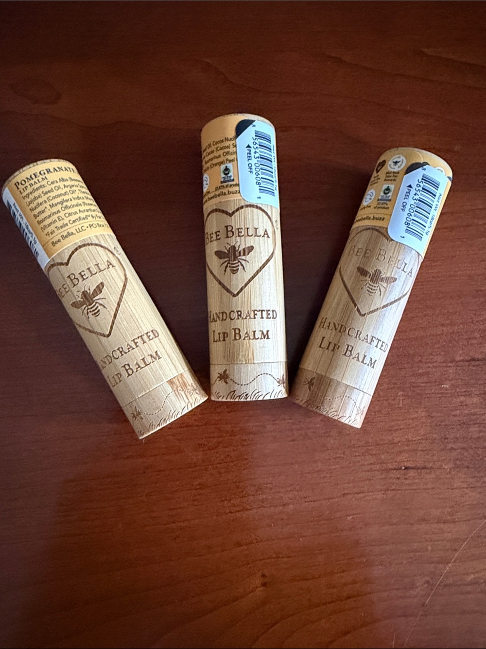 Bee Bella Lip Balm (3) Pomegranate Mango NWT